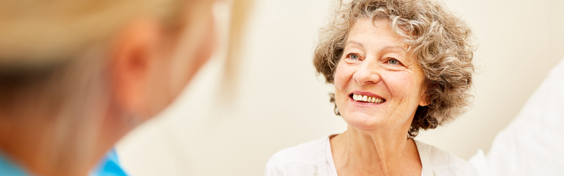 elderly woman smiling