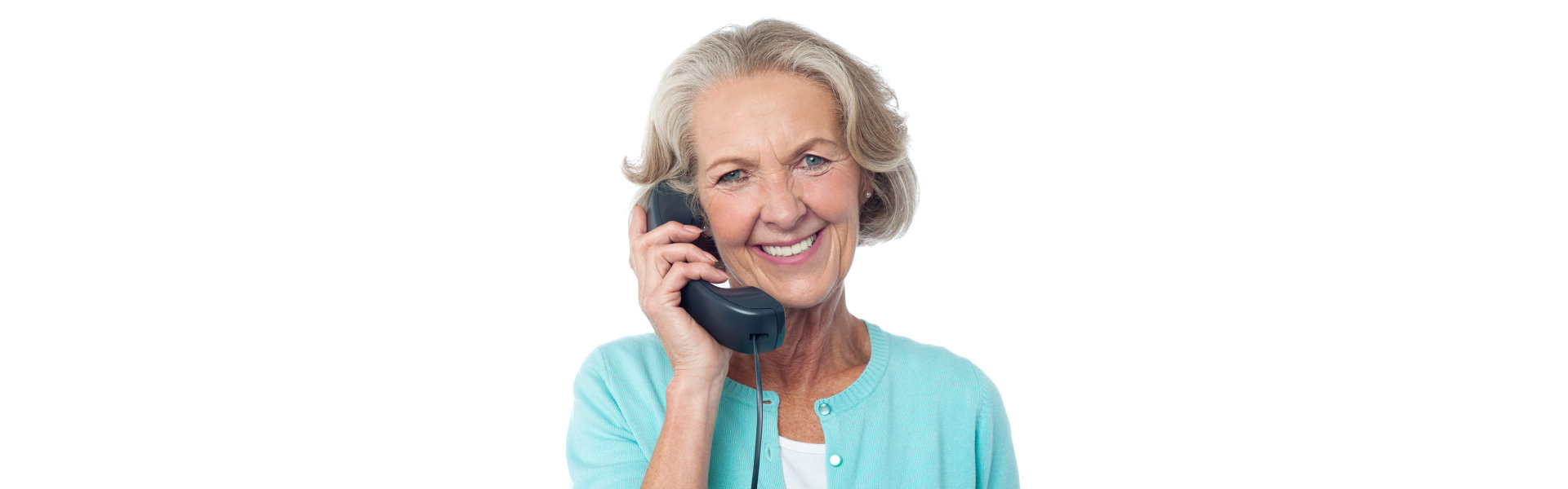 elderly woman calling